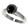 Image 1 : 2 ctw Fancy Black Diamond Solitaire Engagment Ring 10k White Gold - REF-43F2M