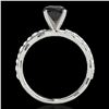Image 2 : 1.4 ctw Certified VS Black Diamond Solitaire Ring 10k White Gold - REF-42F3M