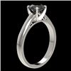 Image 3 : 1.25 ctw Fancy Black Diamond Solitaire Engagment Ring 10k White Gold - REF-26X6A