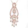 1.0 ctw Certified VS/SI Diamond Necklace 14k Rose Gold - REF-86Y9X