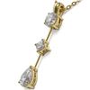 Image 3 : 0.9 ctw Pear Cut Diamond Designer Necklace 18K Yellow Gold - REF-121F2M