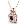 Image 2 : 0.30 ctw VS/SI Diamond Certified Micro Pave Necklace 14k Rose Gold - REF-22A8N
