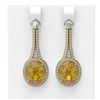 Image 1 : 13.53 ctw Canary Citrine & Diamond Earrings 18K Yellow Gold - REF-224F2M