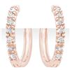 Image 1 : 0.40 ctw Certified VS/SI Diamond Earrings 14k Rose Gold - REF-44F2M