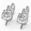 Image 1 : 1.25 ctw Cushion Cut Diamond Designer Earrings 18K White Gold - REF-170Y2X