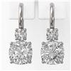 Image 2 : 1.25 ctw Cushion Cut Diamond Designer Earrings 18K White Gold - REF-170Y2X