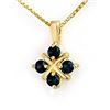 Image 1 : 0.52 ctw Blue Sapphire Pendant 10k Yellow Gold - REF-5R5Y