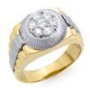 0.75 ctw Certified VS/SI Diamond Men's Ring 10K 2-Tone 10k 2-Tone Gold - REF-87X3A