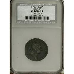 1723 1/2P Hibernia Halfpenny XF40 CSN