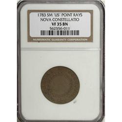 1783 COPPER Nova Constellatio Copper, Pointed Rays, Sma