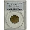 Image 1 : 1804 1/2 C Plain 4, No Stems AU53 PCGS