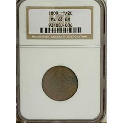 1809 1/2 C Brown MS63 NGC