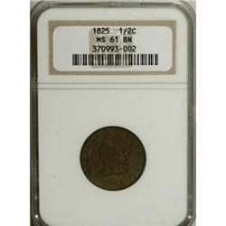 1825 1/2 C Brown MS61 NGC
