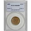 Image 1 : 1855 1/2 C Brown MS64 PCGS