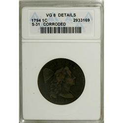 1794 1C Head of 1795 VG8 ANACS