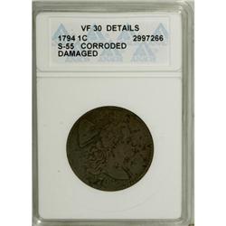 1794 1C Head of 1795 VF30 ANACS