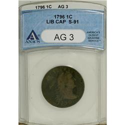 1796 1C Liberty Cap AG3 ANACS