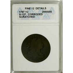 1797 1C Reverse of 1797, Stems F12 ANACS