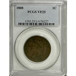 1808 1C VF25 PCGS
