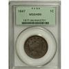 Image 1 : 1847 1C Brown MS64 PCGS