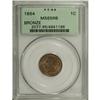 Image 1 : 1864 1C Bronze No L Red and Brown MS65 PCGS