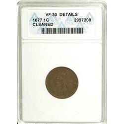 1877 1C VF30 ANACS