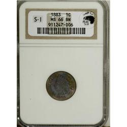 1883 1C Brown MS66 NGC