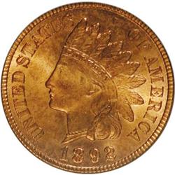 1892 1C Red MS64 PCGS