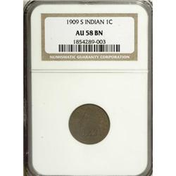 1909-S 1C AU58 NGC