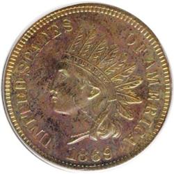 1869 1C Brown PR64 PCGS