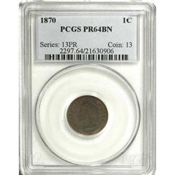 1870 1C Brown PR64 PCGS