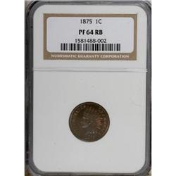 1875 1C Red and Brown PR64 NGC