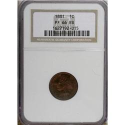 1881 1C Red and Brown PR66 NGC