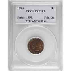 1883 1C Red and Brown PR63 PCGS