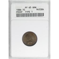 1886 1C Type One Brown PR65 ANACS