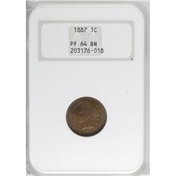 1887 1C Brown PR64 NGC