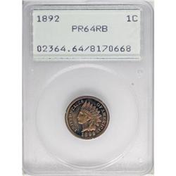 1892 1C Red and Brown PR64 PCGS