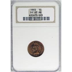 1893 1C Red and Brown PR65 NGC