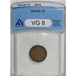 1914-D 1C VG8 ANACS