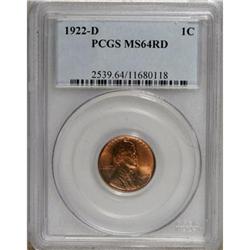 1922-D 1C Red MS64 PCGS