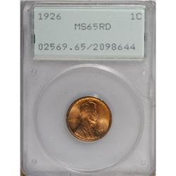 1926 1C Red MS65 PCGS