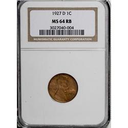 1927-D 1C Red and Brown MS64 NGC