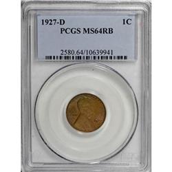 1927-D 1C Red and Brown MS64 PCGS