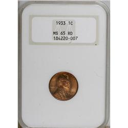 1933 1C Red MS65 NGC