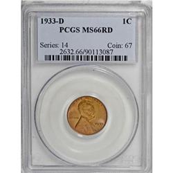 1933-D 1C Red MS66 PCGS