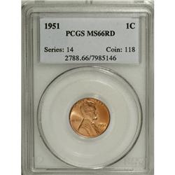1951 1C Red MS66 PCGS