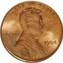 1984 1C Doubled Die Obverse Red MS68 NGC