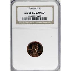 1966 1C SMS Cameo MS66 NGC