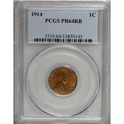 1914 1C Red and Brown PR64 PCGS