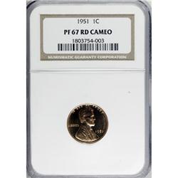 1951 1C Cameo PR67 NGC